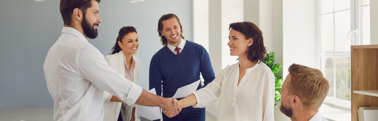 handshake as business gets to know their customers